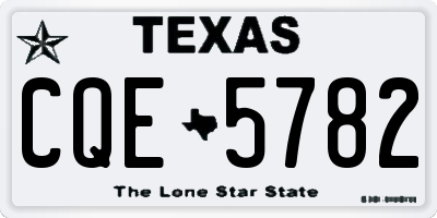 TX license plate CQE5782