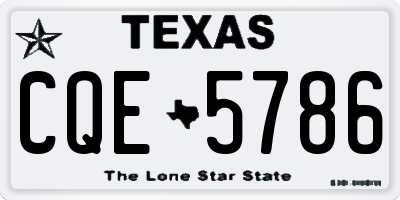 TX license plate CQE5786