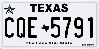 TX license plate CQE5791
