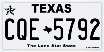 TX license plate CQE5792