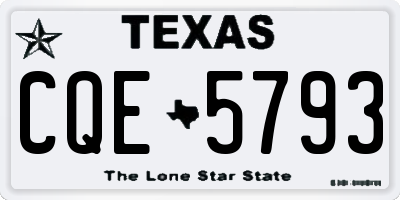 TX license plate CQE5793