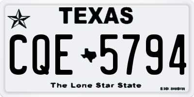 TX license plate CQE5794