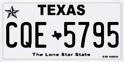 TX license plate CQE5795