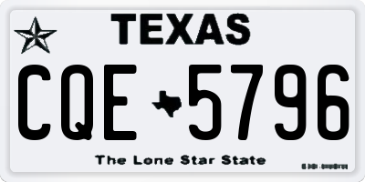 TX license plate CQE5796