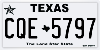 TX license plate CQE5797
