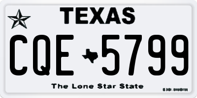 TX license plate CQE5799