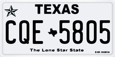 TX license plate CQE5805