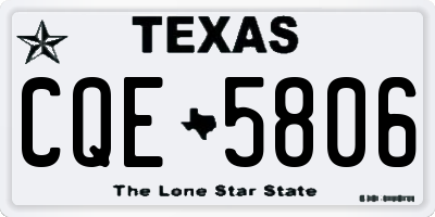 TX license plate CQE5806