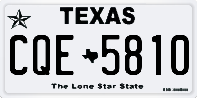 TX license plate CQE5810