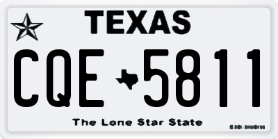 TX license plate CQE5811