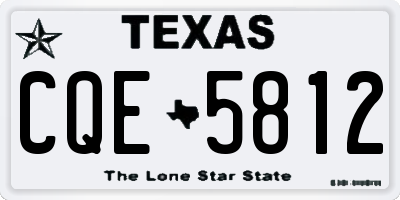 TX license plate CQE5812