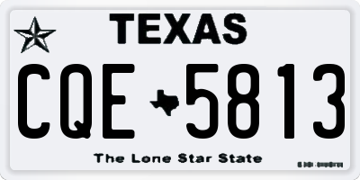 TX license plate CQE5813