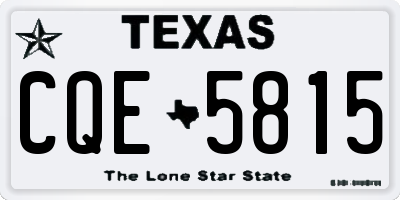 TX license plate CQE5815