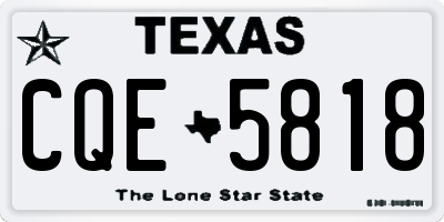 TX license plate CQE5818