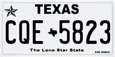 TX license plate CQE5823