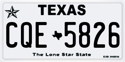 TX license plate CQE5826