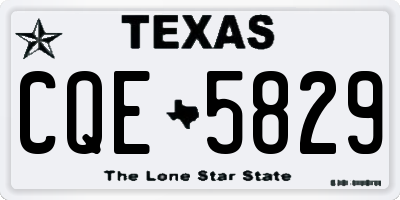 TX license plate CQE5829