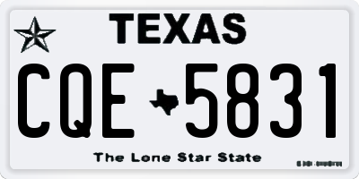 TX license plate CQE5831