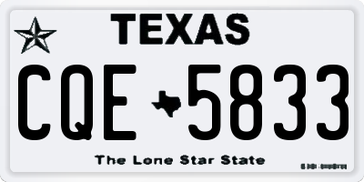 TX license plate CQE5833