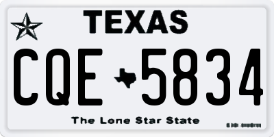 TX license plate CQE5834