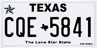 TX license plate CQE5841