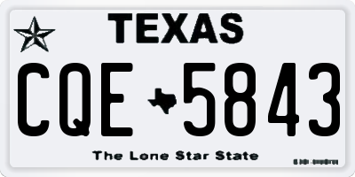 TX license plate CQE5843