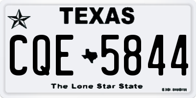 TX license plate CQE5844