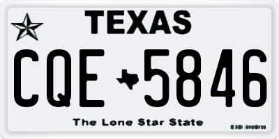 TX license plate CQE5846