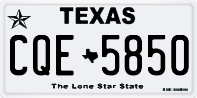 TX license plate CQE5850