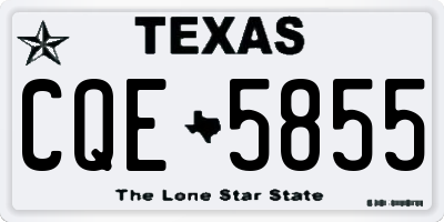 TX license plate CQE5855