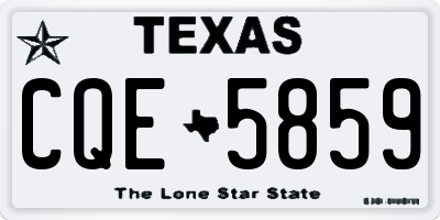 TX license plate CQE5859
