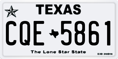 TX license plate CQE5861