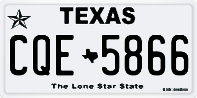 TX license plate CQE5866