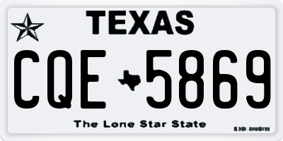 TX license plate CQE5869