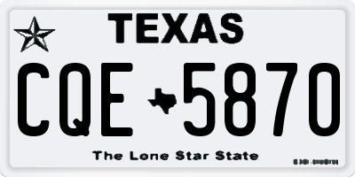 TX license plate CQE5870
