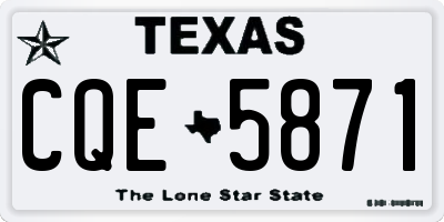 TX license plate CQE5871