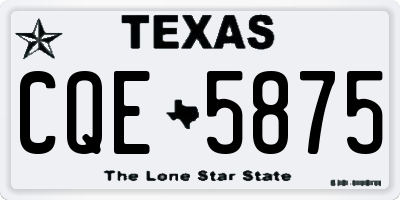 TX license plate CQE5875