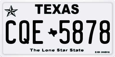 TX license plate CQE5878