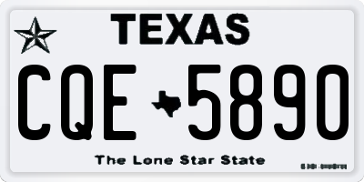 TX license plate CQE5890