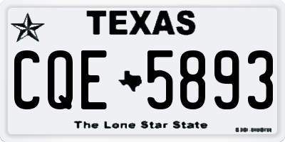 TX license plate CQE5893