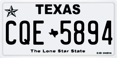 TX license plate CQE5894