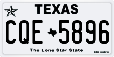 TX license plate CQE5896
