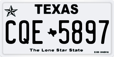 TX license plate CQE5897