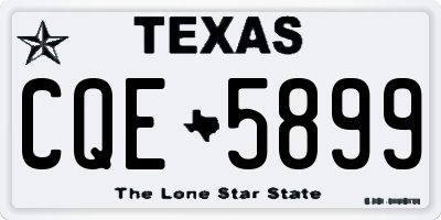 TX license plate CQE5899