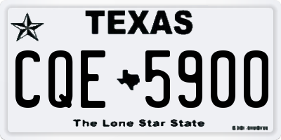 TX license plate CQE5900