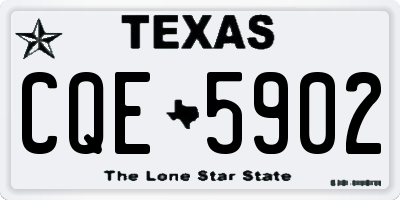 TX license plate CQE5902
