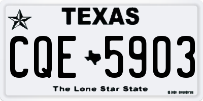 TX license plate CQE5903