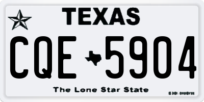 TX license plate CQE5904