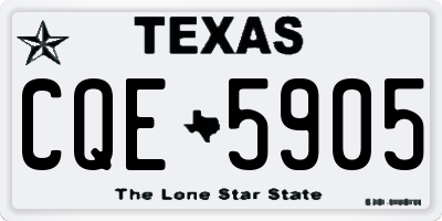 TX license plate CQE5905