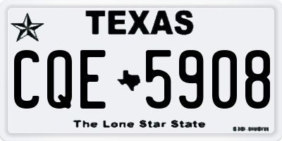 TX license plate CQE5908